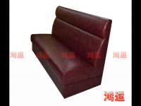 优质红色皮质卡座沙发hgctkz-1040